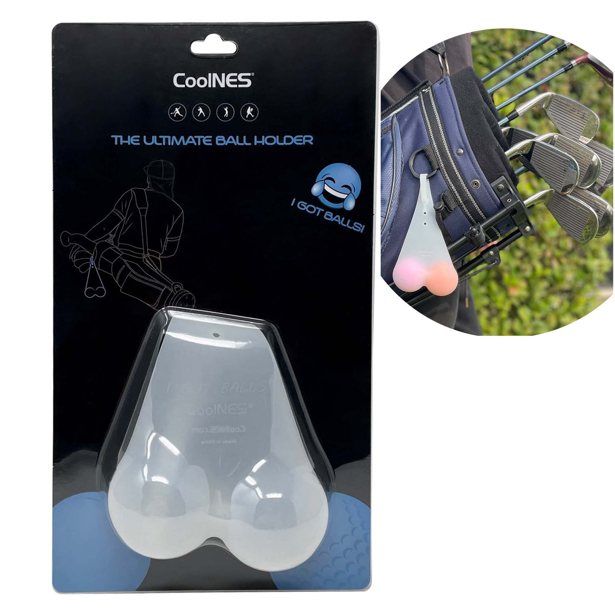 Silicone Golf Ball Holder with Hook - Brilliant Promos - Be Brilliant!