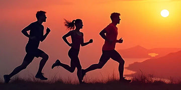 A group of runners running outdoors. a healthy lifestyle.