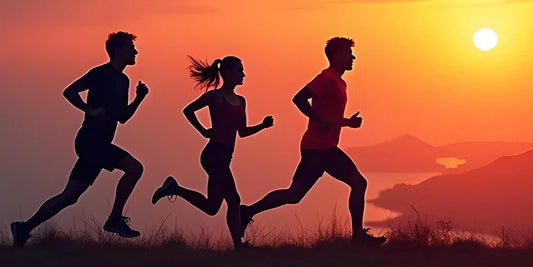 A group of runners running outdoors. a healthy lifestyle.