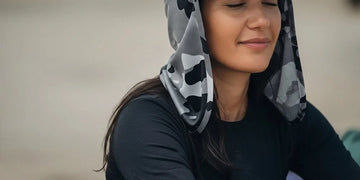 Neck cooling helping restore comfort and mental focus in heat.