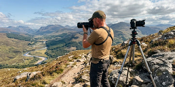Outdoor photographer with neck exposed during a long sunny shoot.