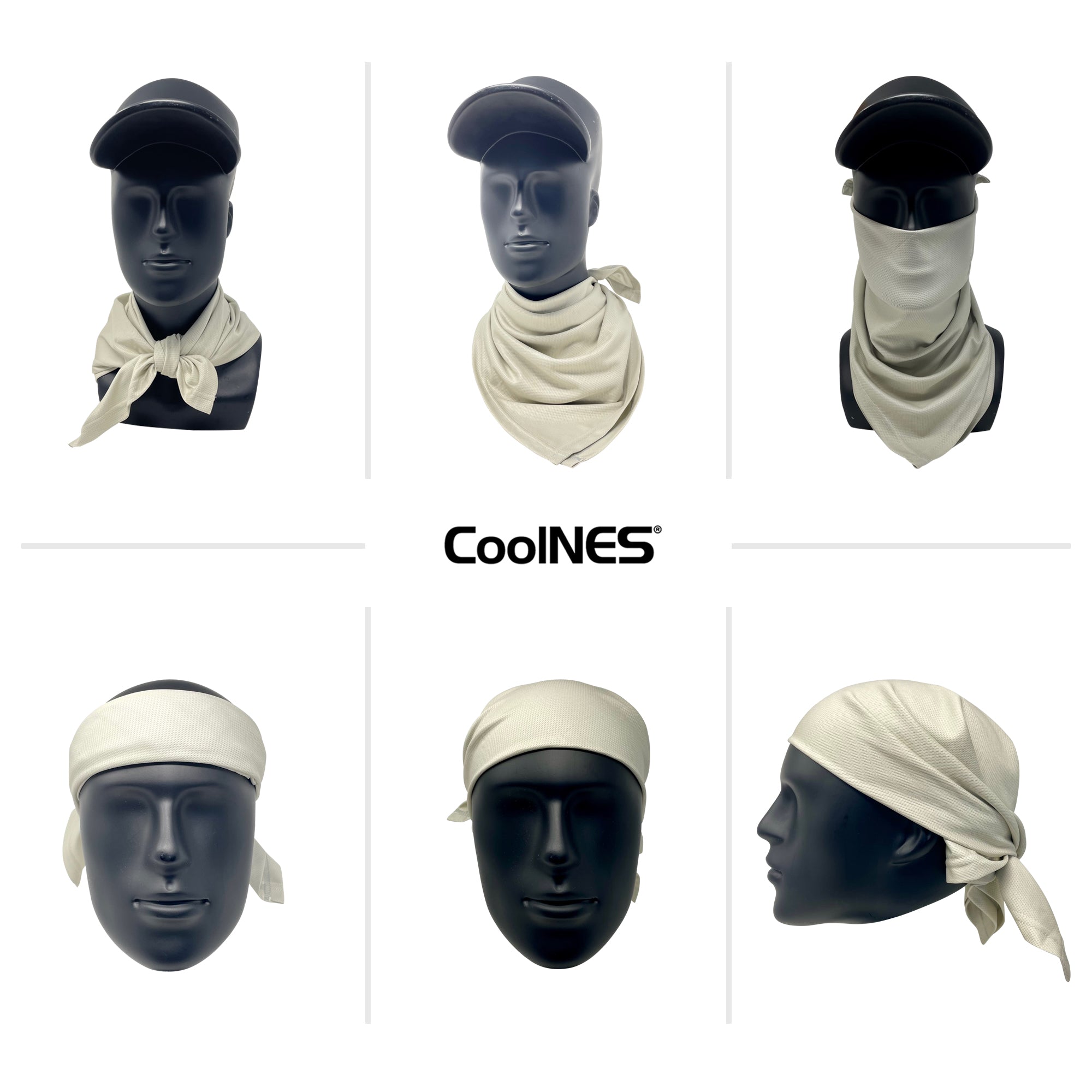 CoolNES - Cooling Bandana Adjustable Cools Instantly When Wet UPF 50
