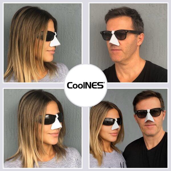 CoolNES - UV Sunlight Skin Protection Nose Guard for Glasses UPF 50+ Patented Medical Grade Protector, Pack of 4 CoolNES®